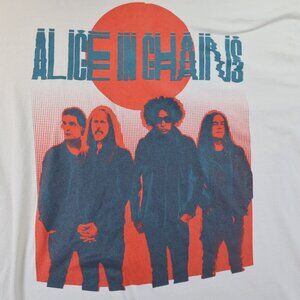 Alice In Chains 2022 American Tour Shirt XL beige Dates On Back Band Merch Tee